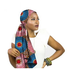High-Quality African Print fabric Gele #15 - Alagema Fabrics & Accessories