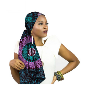 High-Quality African Print fabric Gele #16 - Alagema Fabrics & Accessories