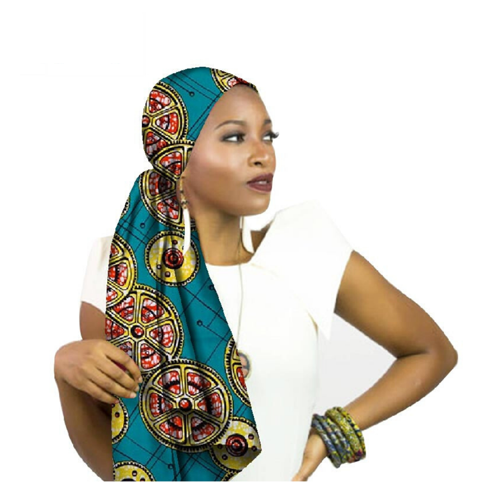 High-Quality African Print fabric Gele #13 - Alagema Fabrics & Accessories