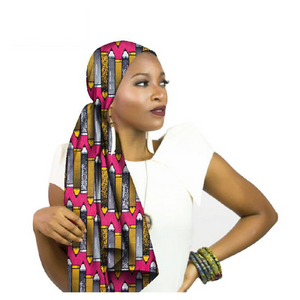 High-Quality African Print fabric Gele #19 - Alagema Fabrics & Accessories