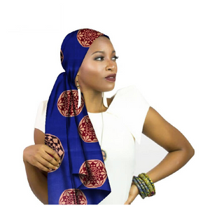 High-Quality African Print fabric Gele #25 - Alagema Fabrics & Accessories