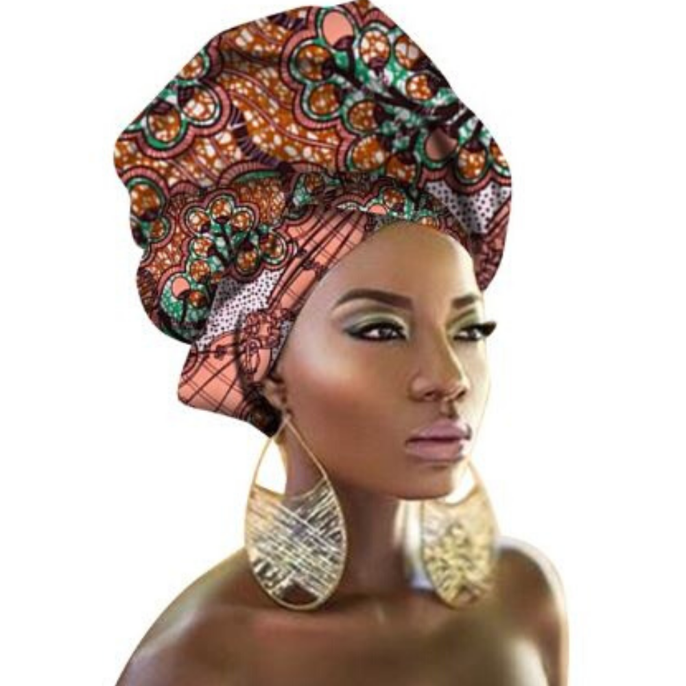 High-Quality African Print fabric Gele #54 - Alagema Fabrics & Accessories