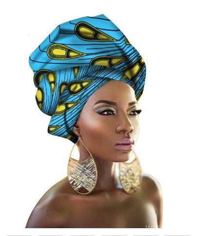 High-Quality African Print fabric Gele #69 - Alagema Fabrics & Accessories