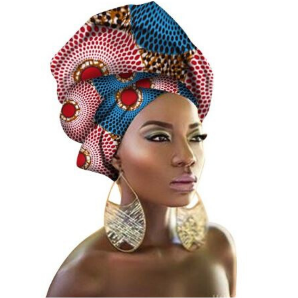 High-Quality African Print fabric Gele #57 - Alagema Fabrics & Accessories