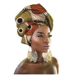 High-Quality African Print fabric Gele #68 - Alagema Fabrics & Accessories
