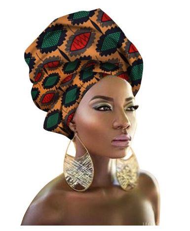 High-Quality African Print fabric Gele #58 - Alagema Fabrics & Accessories