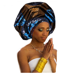 High-Quality African Print fabric Gele #27 - Alagema Fabrics & Accessories