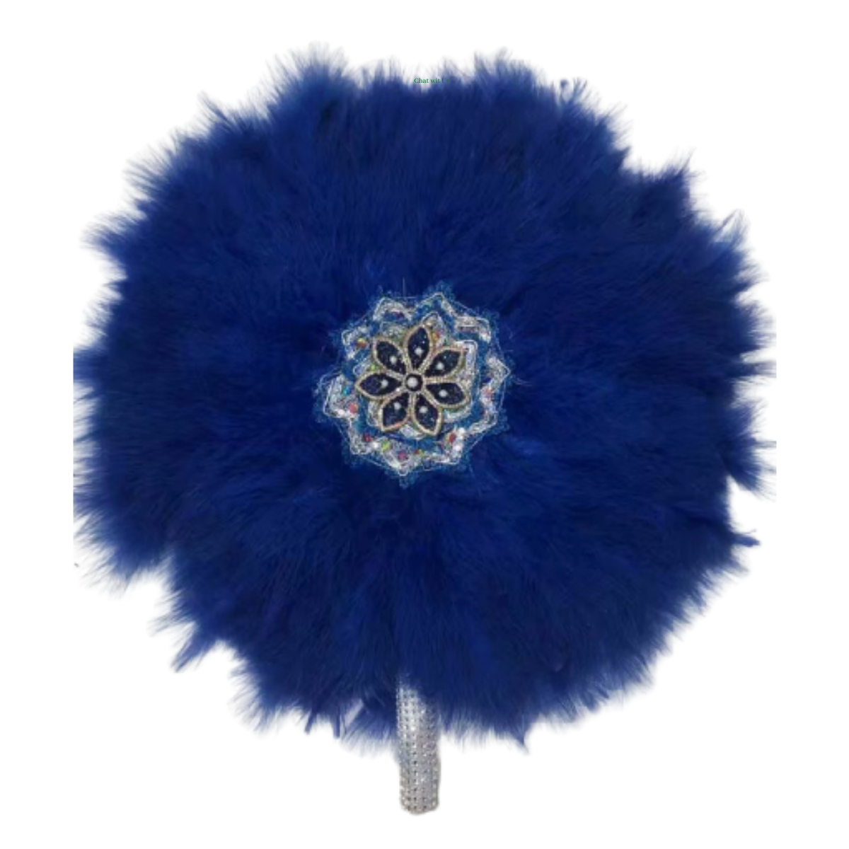 High-Quality Handmade Wedding Feather Hand Fan #6 - Alagema Fabrics & Accessories