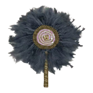 High-Quality Handmade Wedding Feather Hand Fan #22 - Alagema Fabrics & Accessories
