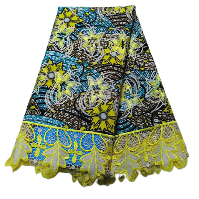Polyester Ankara + Lace #14 - Alagema Fabrics & Accessories