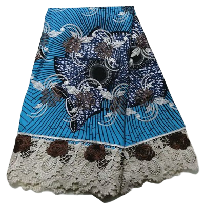 Polyester Ankara + Lace #13 - Alagema Fabrics & Accessories