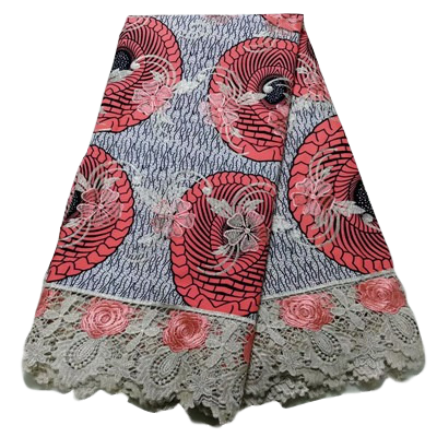 Polyester Ankara + Lace #18 - Alagema Fabrics & Accessories